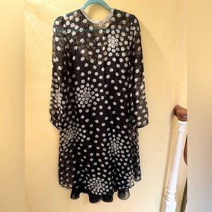 Ruben Panis Vtg Sheer Silk dress with 3 layers sheer silk under dress.